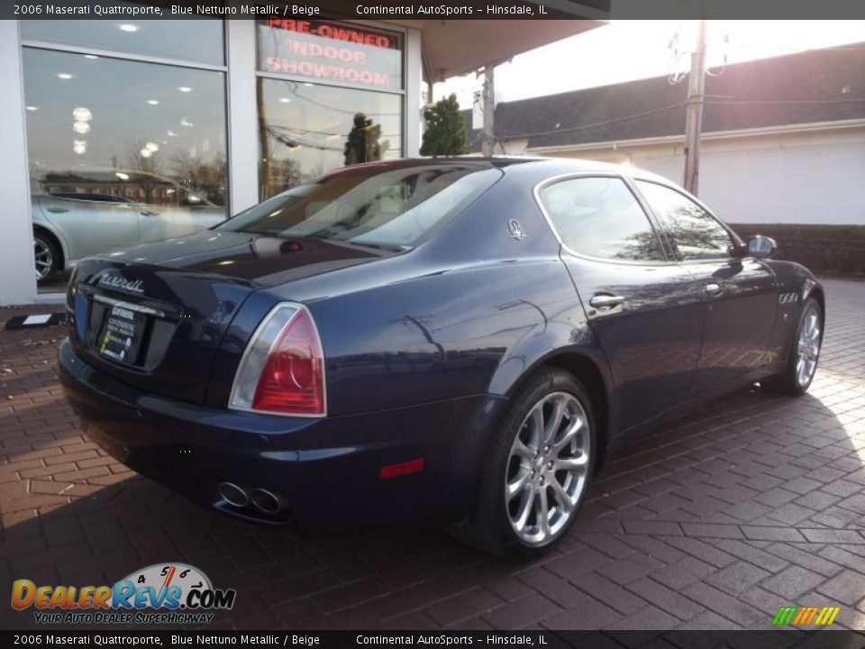 2006 Maserati Quattroporte Blue Nettuno Metallic / Beige Photo #2