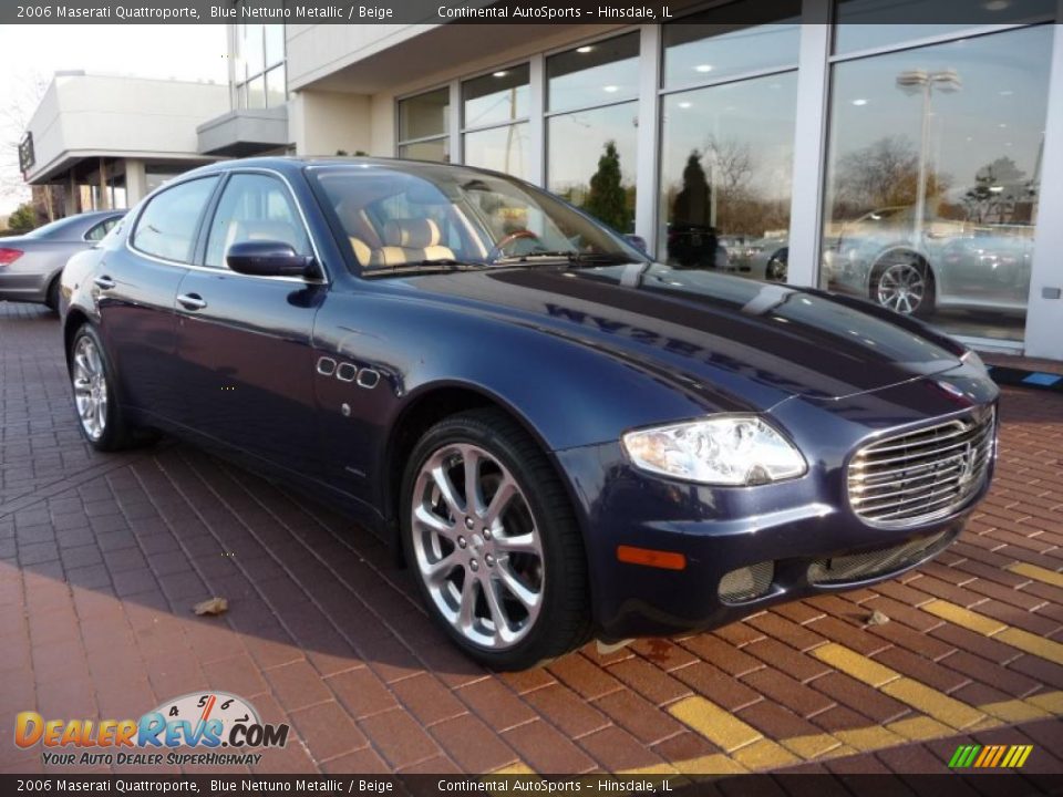 2006 Maserati Quattroporte Blue Nettuno Metallic / Beige Photo #3