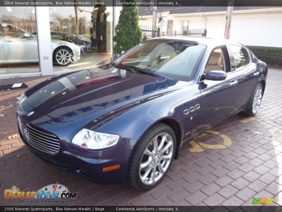 2006 Maserati Quattroporte Blue Nettuno Metallic / Beige Photo #5