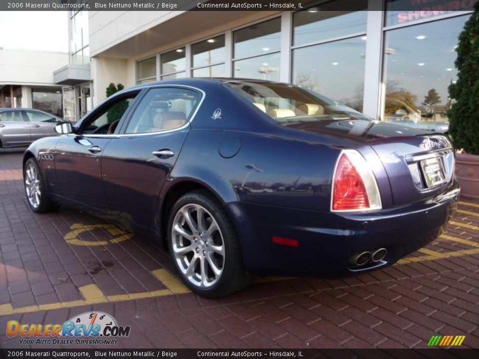 2006 Maserati Quattroporte Blue Nettuno Metallic / Beige Photo #6