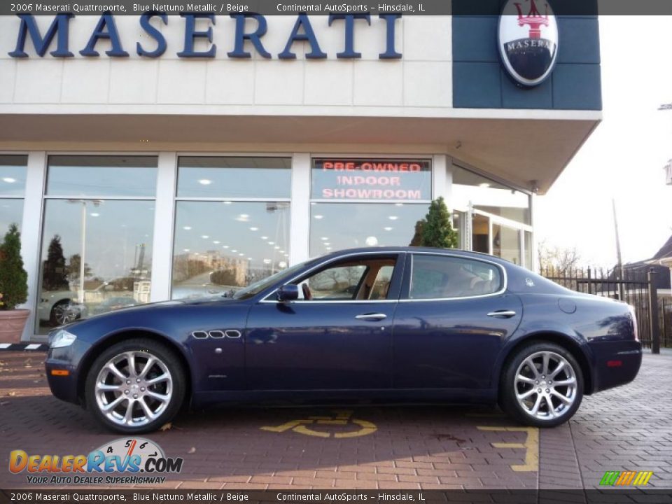 2006 Maserati Quattroporte Blue Nettuno Metallic / Beige Photo #7