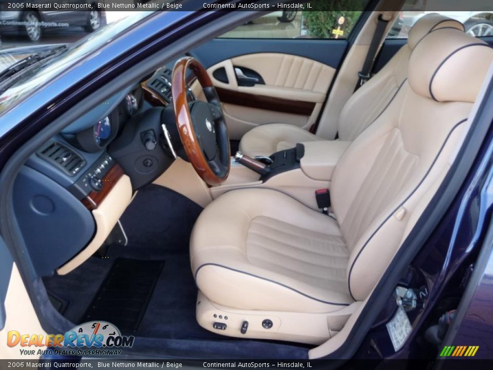 2006 Maserati Quattroporte Blue Nettuno Metallic / Beige Photo #14