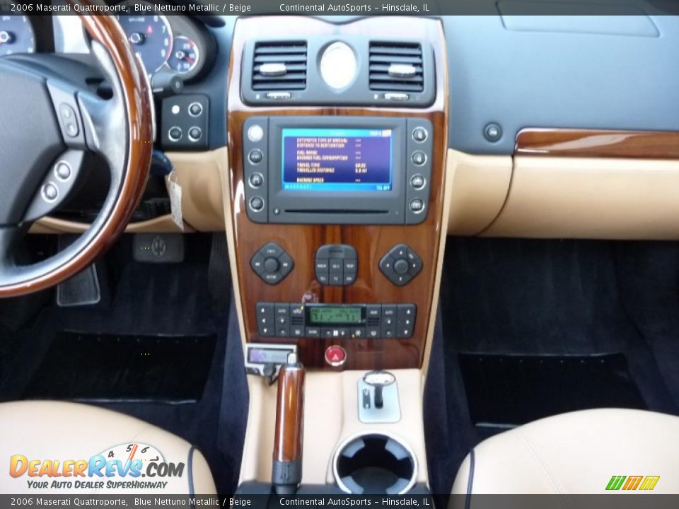 2006 Maserati Quattroporte Blue Nettuno Metallic / Beige Photo #17