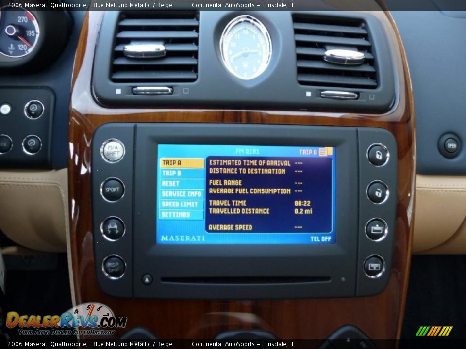 2006 Maserati Quattroporte Blue Nettuno Metallic / Beige Photo #18