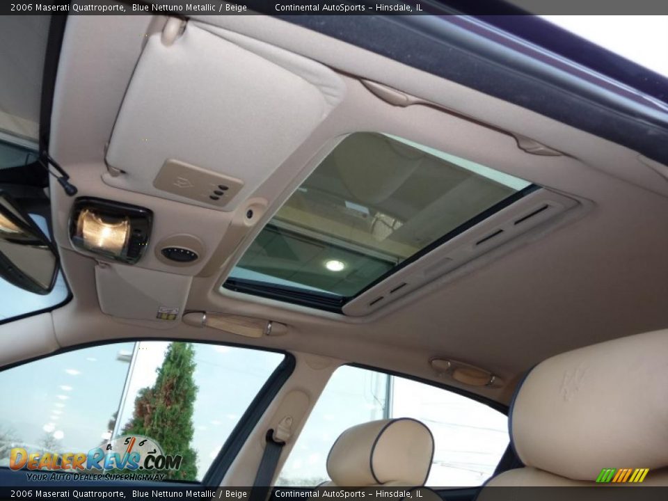 2006 Maserati Quattroporte Blue Nettuno Metallic / Beige Photo #22