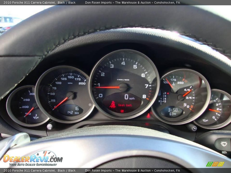 2010 Porsche 911 Carrera Cabriolet Black / Black Photo #31