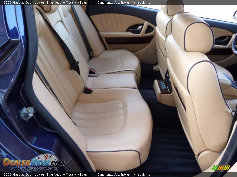 2006 Maserati Quattroporte Blue Nettuno Metallic / Beige Photo #25