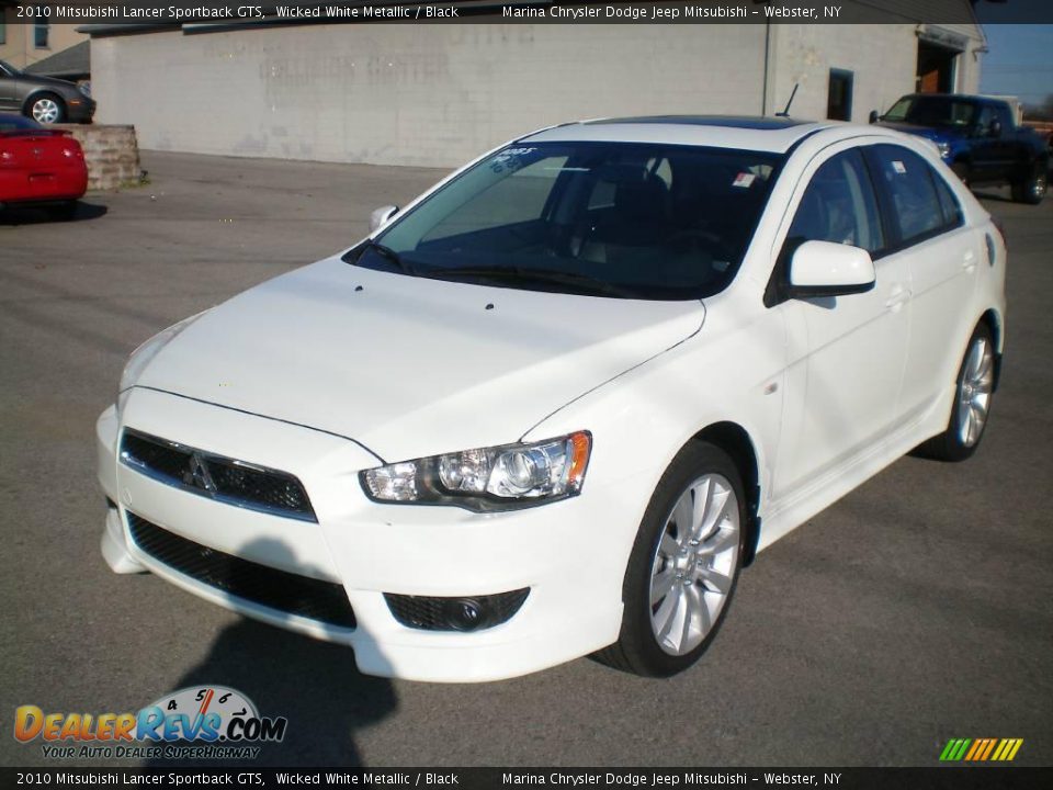 2010 Mitsubishi Lancer Sportback GTS Wicked White Metallic / Black Photo #1