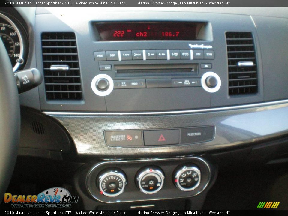 2010 Mitsubishi Lancer Sportback GTS Wicked White Metallic / Black Photo #6