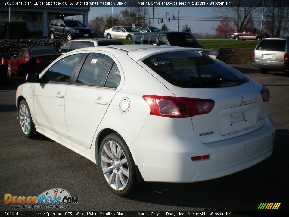 2010 Mitsubishi Lancer Sportback GTS Wicked White Metallic / Black Photo #8