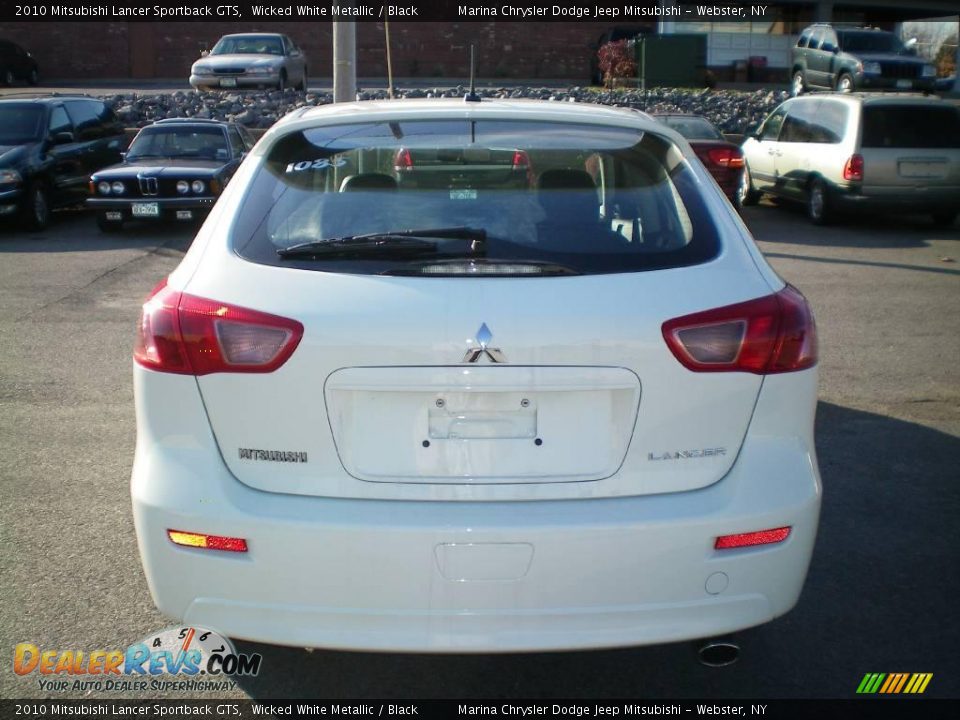 2010 Mitsubishi Lancer Sportback GTS Wicked White Metallic / Black Photo #9