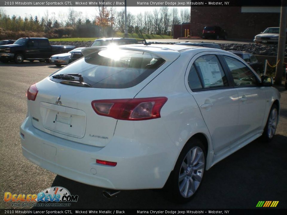 2010 Mitsubishi Lancer Sportback GTS Wicked White Metallic / Black Photo #10