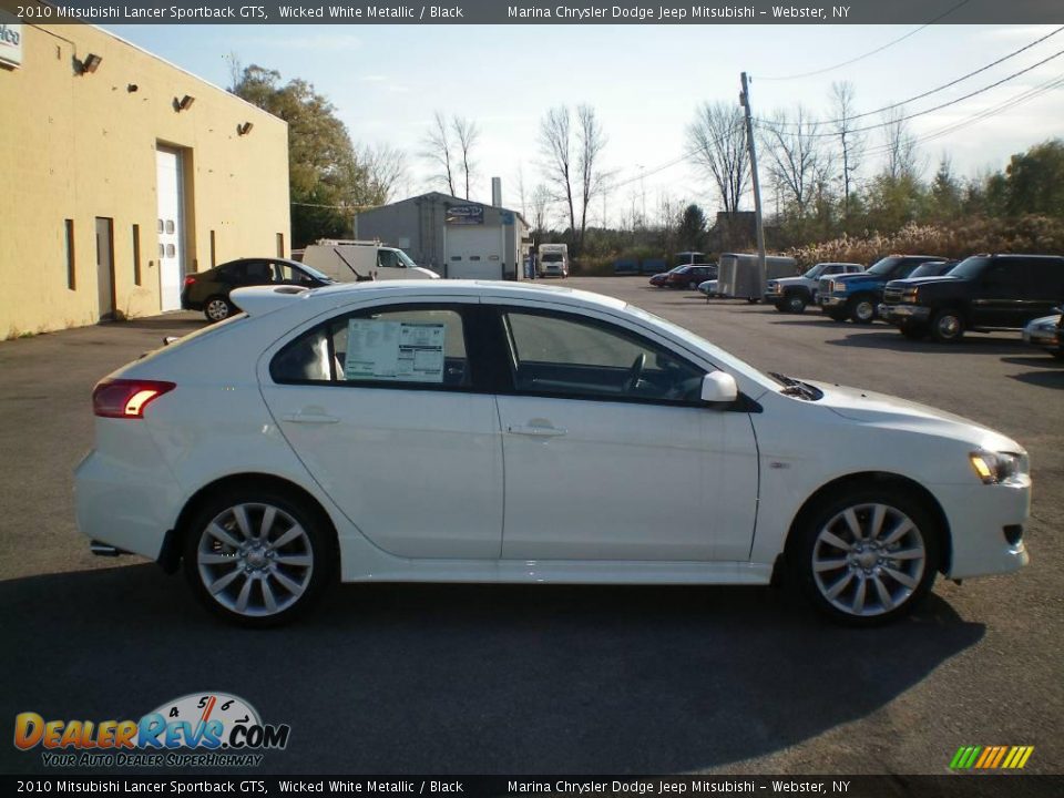 2010 Mitsubishi Lancer Sportback GTS Wicked White Metallic / Black Photo #11