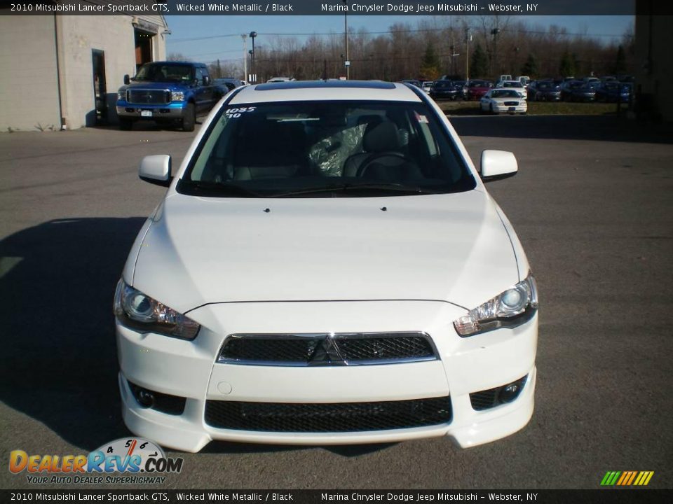 2010 Mitsubishi Lancer Sportback GTS Wicked White Metallic / Black Photo #13