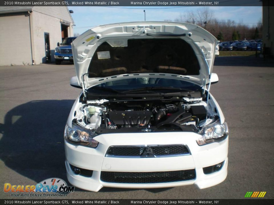 2010 Mitsubishi Lancer Sportback GTS Wicked White Metallic / Black Photo #14