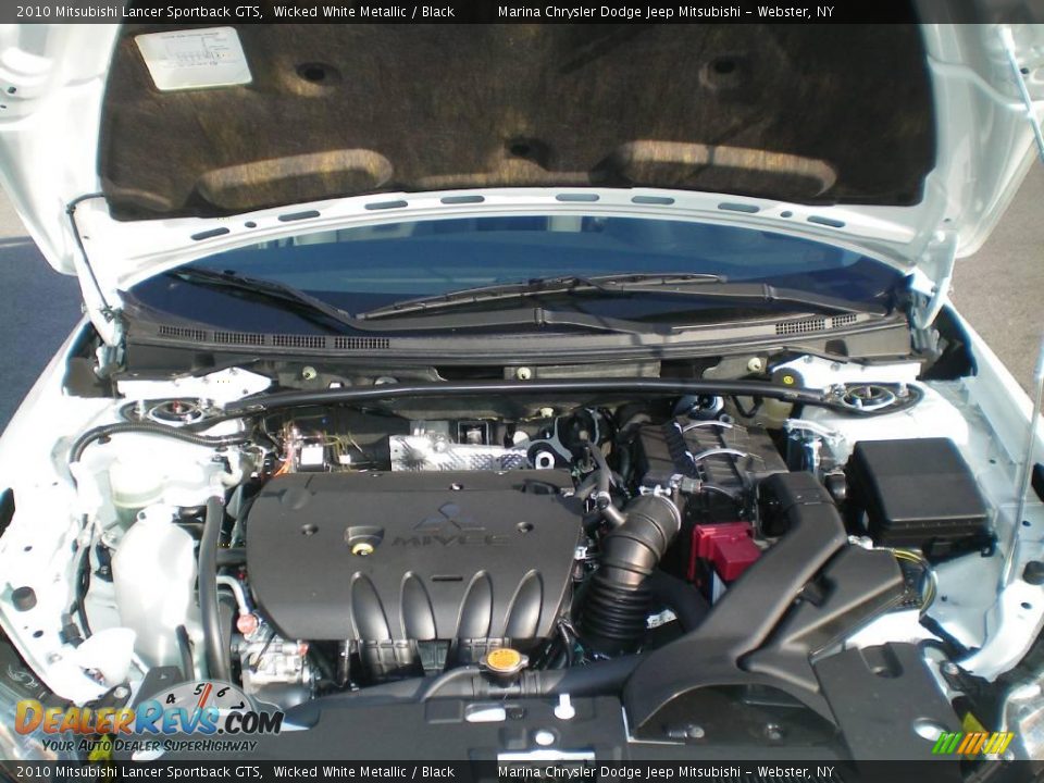 2010 Mitsubishi Lancer Sportback GTS Wicked White Metallic / Black Photo #15