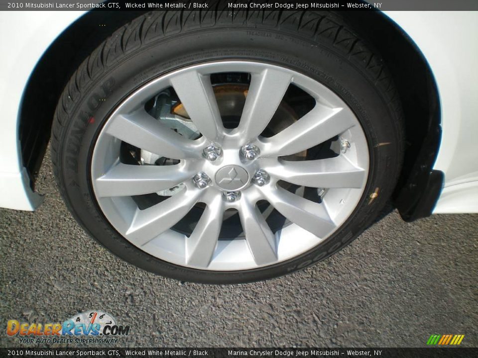 2010 Mitsubishi Lancer Sportback GTS Wicked White Metallic / Black Photo #25