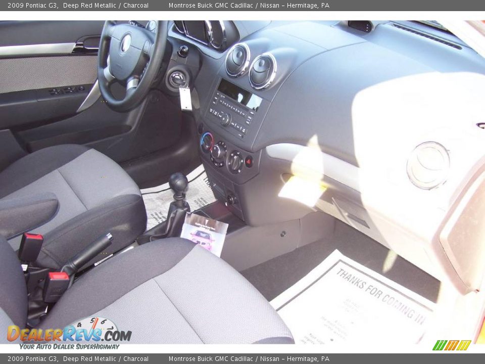 2009 Pontiac G3 Deep Red Metallic / Charcoal Photo #8