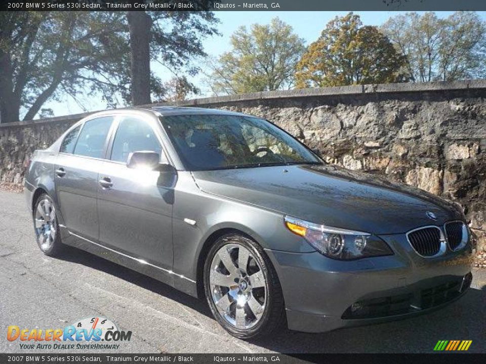 2007 BMW 5 Series 530i Sedan Titanium Grey Metallic / Black Photo #1