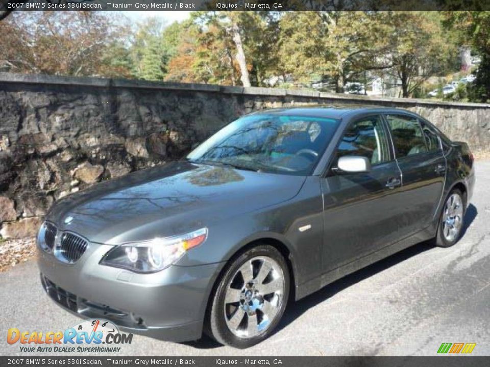 2007 BMW 5 Series 530i Sedan Titanium Grey Metallic / Black Photo #2