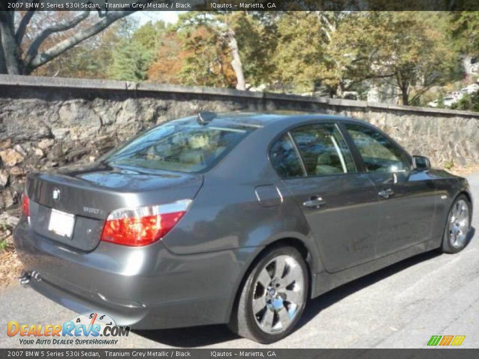 2007 BMW 5 Series 530i Sedan Titanium Grey Metallic / Black Photo #3