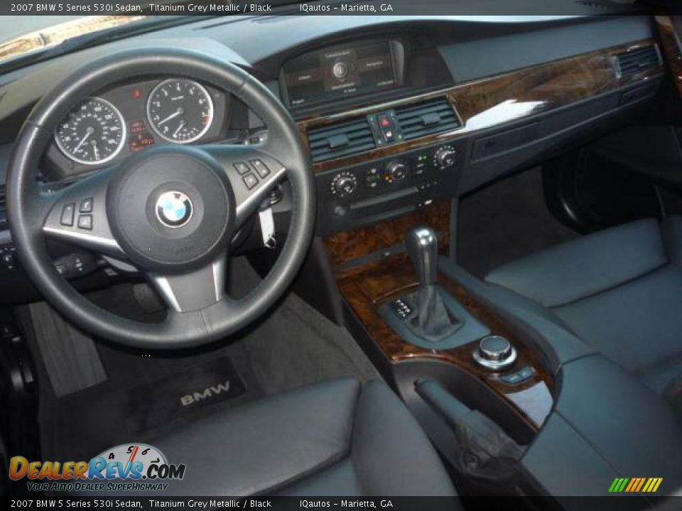 2007 BMW 5 Series 530i Sedan Titanium Grey Metallic / Black Photo #6