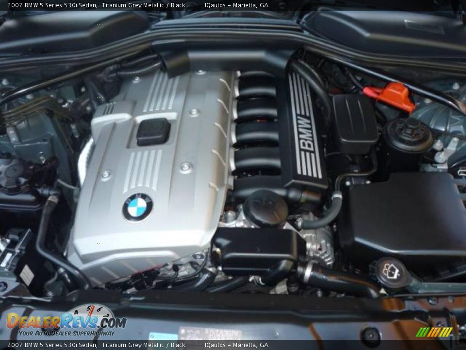 2007 BMW 5 Series 530i Sedan Titanium Grey Metallic / Black Photo #7