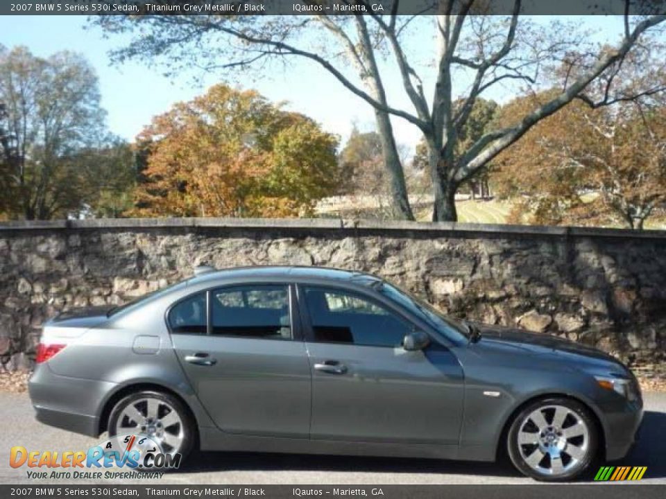 2007 BMW 5 Series 530i Sedan Titanium Grey Metallic / Black Photo #9