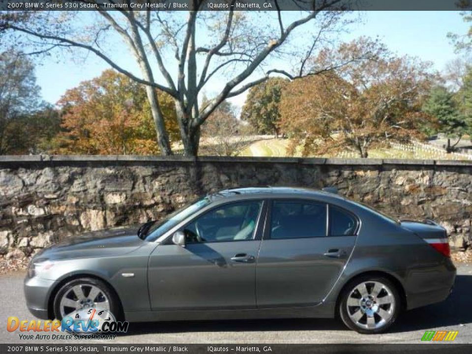 2007 BMW 5 Series 530i Sedan Titanium Grey Metallic / Black Photo #10
