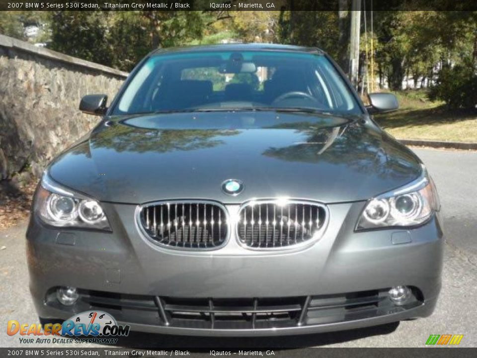2007 BMW 5 Series 530i Sedan Titanium Grey Metallic / Black Photo #11