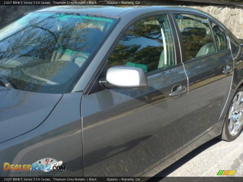 2007 BMW 5 Series 530i Sedan Titanium Grey Metallic / Black Photo #14