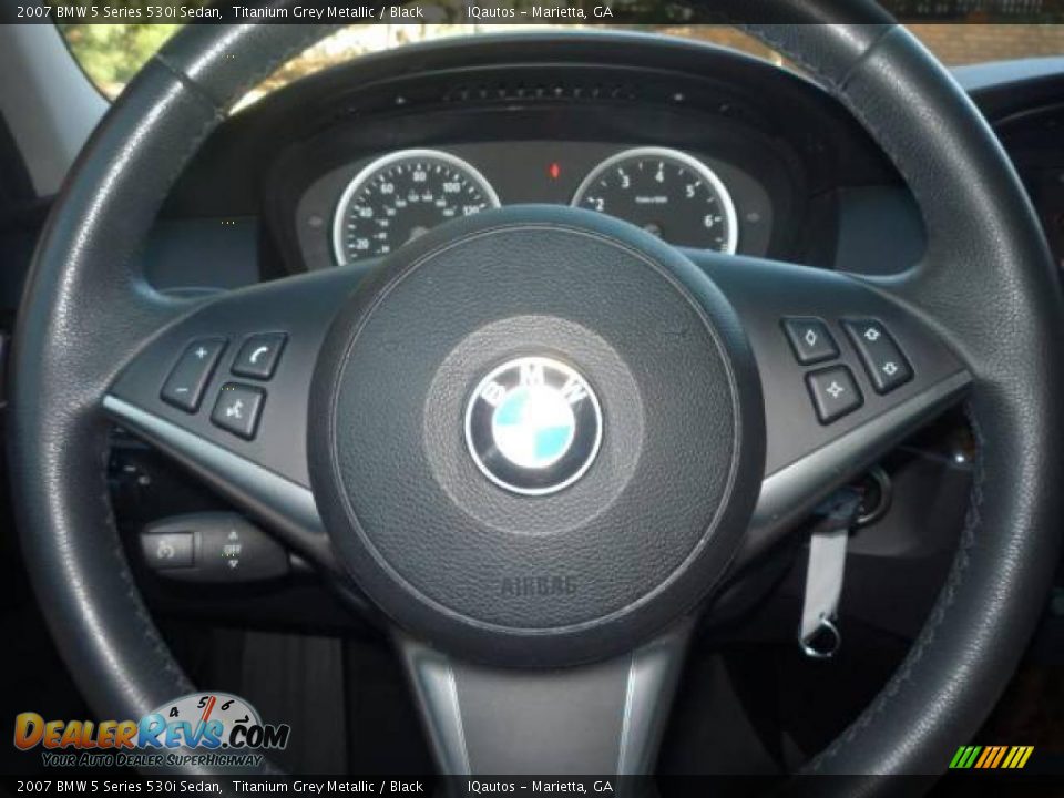 2007 BMW 5 Series 530i Sedan Titanium Grey Metallic / Black Photo #24