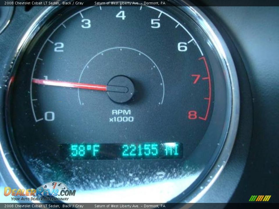 2008 Chevrolet Cobalt LT Sedan Black / Gray Photo #15