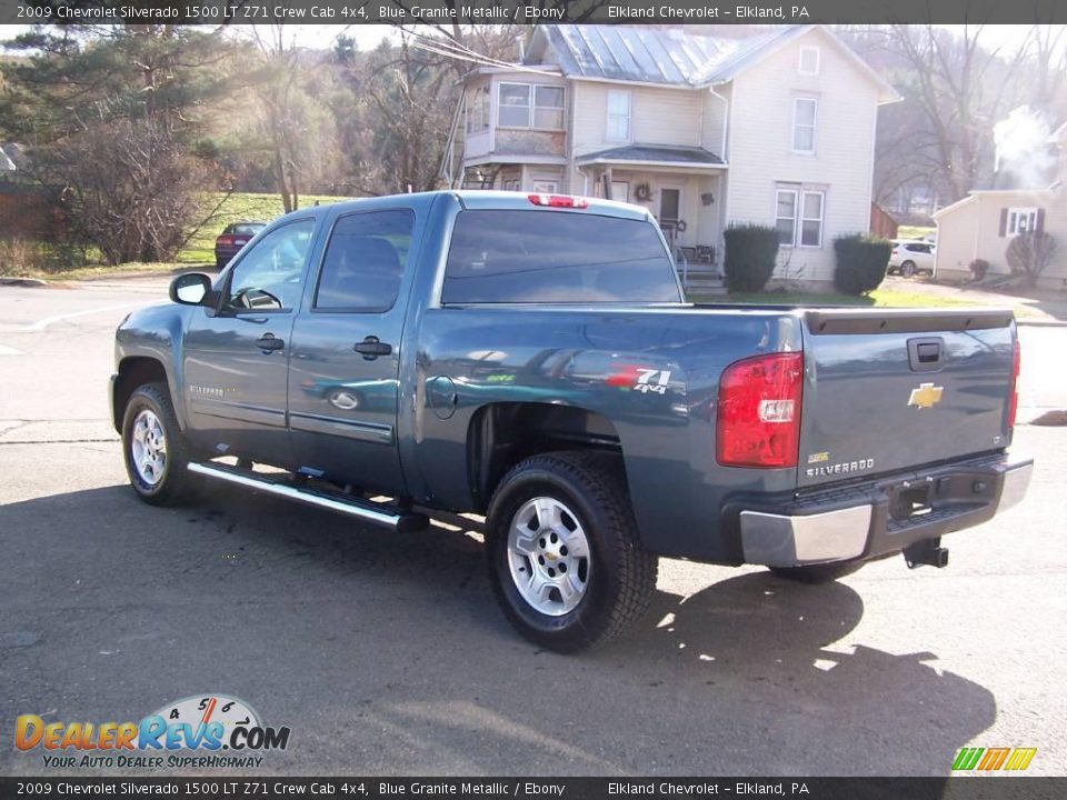 2009 Chevrolet Silverado 1500 LT Z71 Crew Cab 4x4 Blue Granite Metallic / Ebony Photo #5