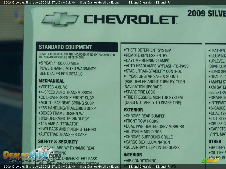 2009 Chevrolet Silverado 1500 LT Z71 Crew Cab 4x4 Blue Granite Metallic / Ebony Photo #7