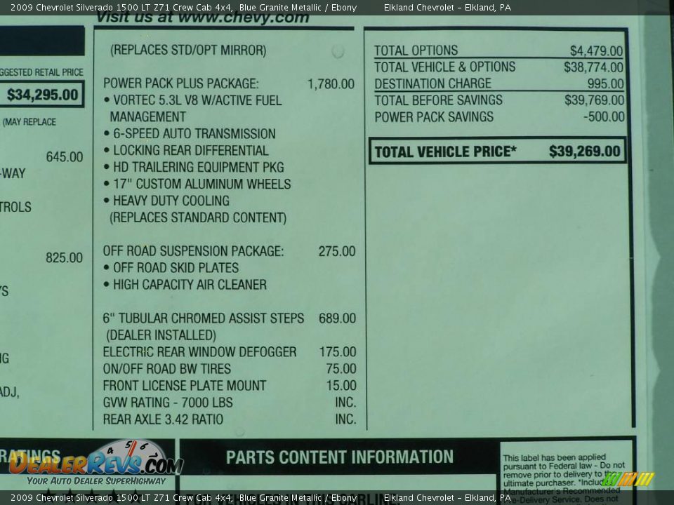 2009 Chevrolet Silverado 1500 LT Z71 Crew Cab 4x4 Blue Granite Metallic / Ebony Photo #9