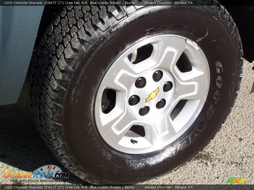 2009 Chevrolet Silverado 1500 LT Z71 Crew Cab 4x4 Blue Granite Metallic / Ebony Photo #11