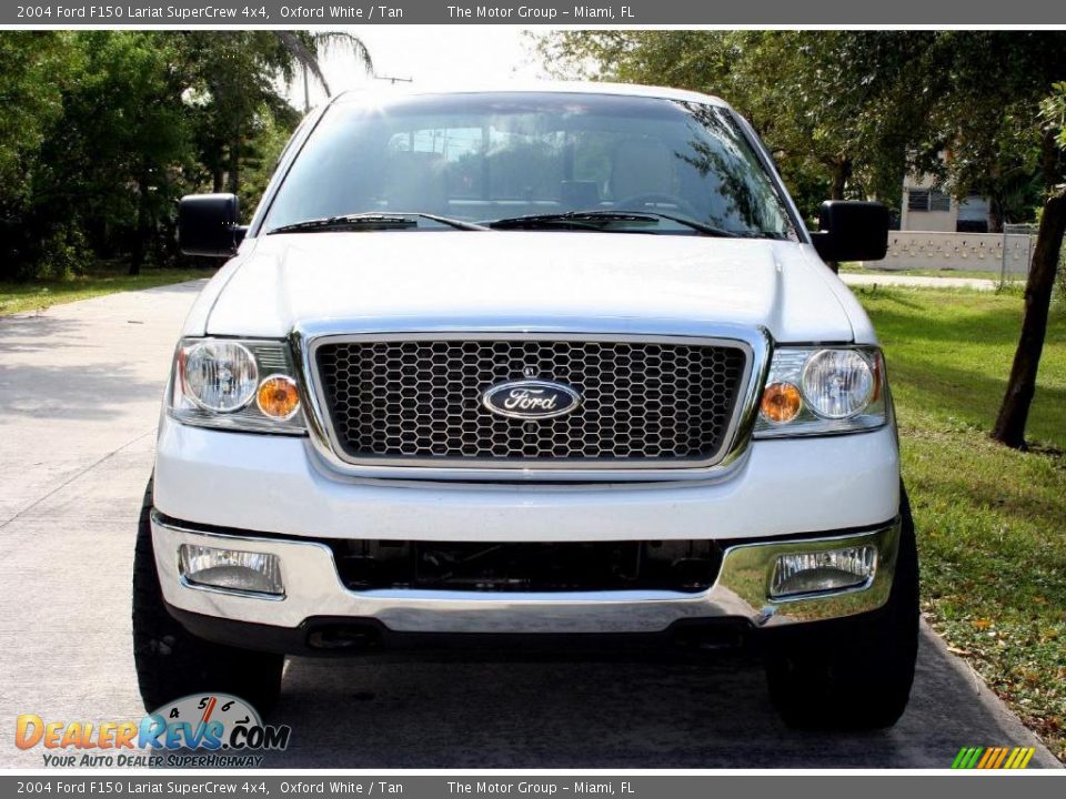 2004 Ford F150 Lariat SuperCrew 4x4 Oxford White / Tan Photo #20