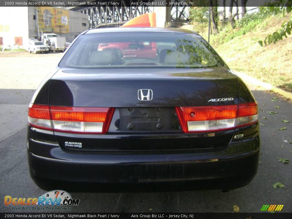2003 Honda Accord EX V6 Sedan Nighthawk Black Pearl / Ivory Photo #5