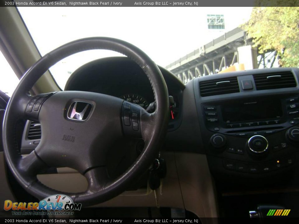 2003 Honda Accord EX V6 Sedan Nighthawk Black Pearl / Ivory Photo #13
