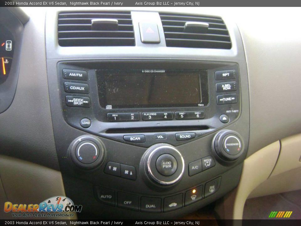 2003 Honda Accord EX V6 Sedan Nighthawk Black Pearl / Ivory Photo #17