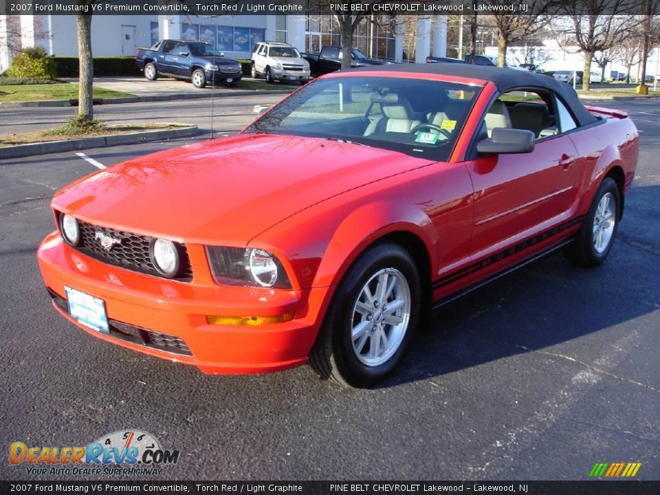 2007 Ford Mustang V6 Premium Convertible Torch Red / Light Graphite Photo #1