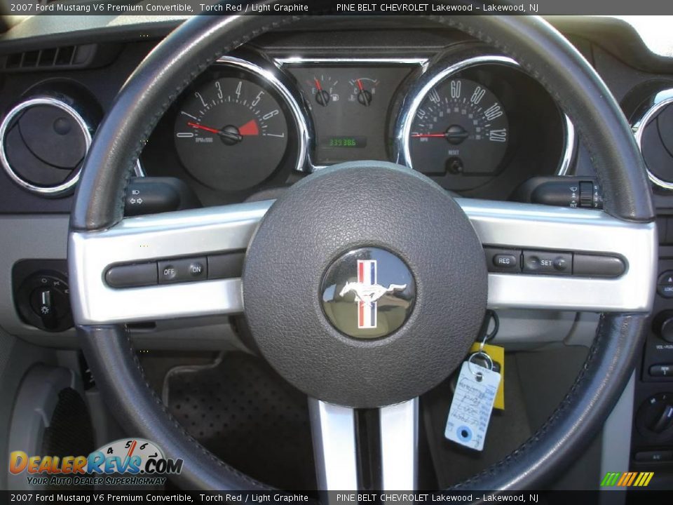 2007 Ford Mustang V6 Premium Convertible Torch Red / Light Graphite Photo #12