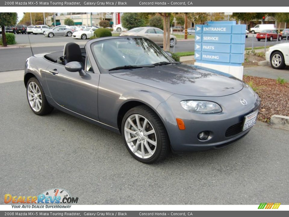 2008 Mazda MX-5 Miata Touring Roadster Galaxy Gray Mica / Black Photo #1