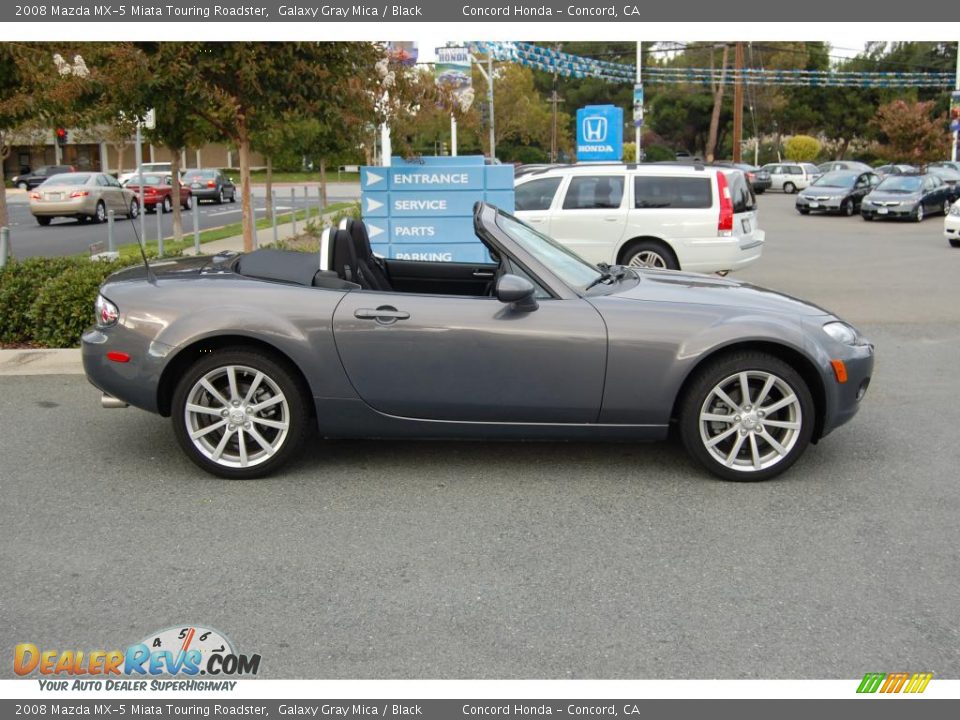 2008 Mazda MX-5 Miata Touring Roadster Galaxy Gray Mica / Black Photo #2