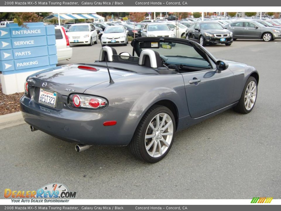 2008 Mazda MX-5 Miata Touring Roadster Galaxy Gray Mica / Black Photo #3