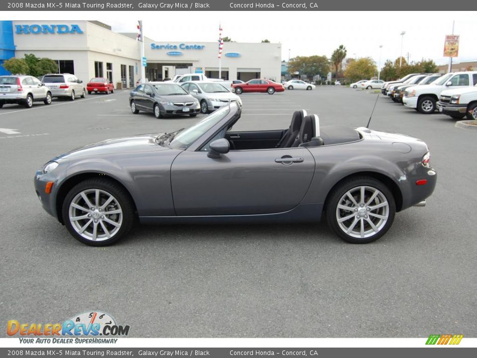 2008 Mazda MX-5 Miata Touring Roadster Galaxy Gray Mica / Black Photo #6