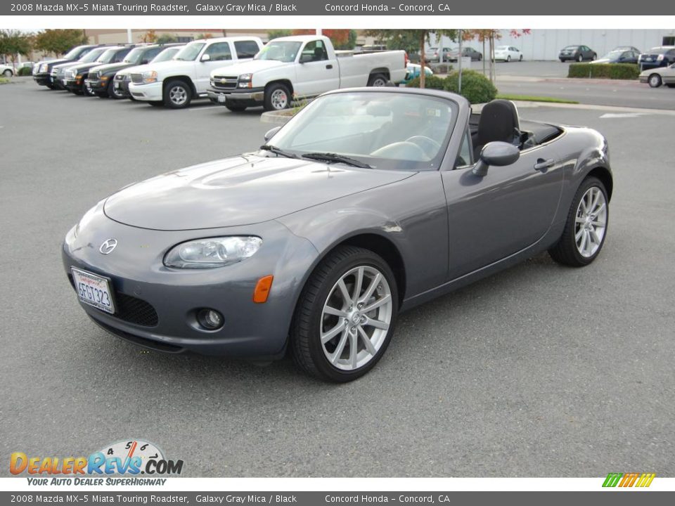2008 Mazda MX-5 Miata Touring Roadster Galaxy Gray Mica / Black Photo #7