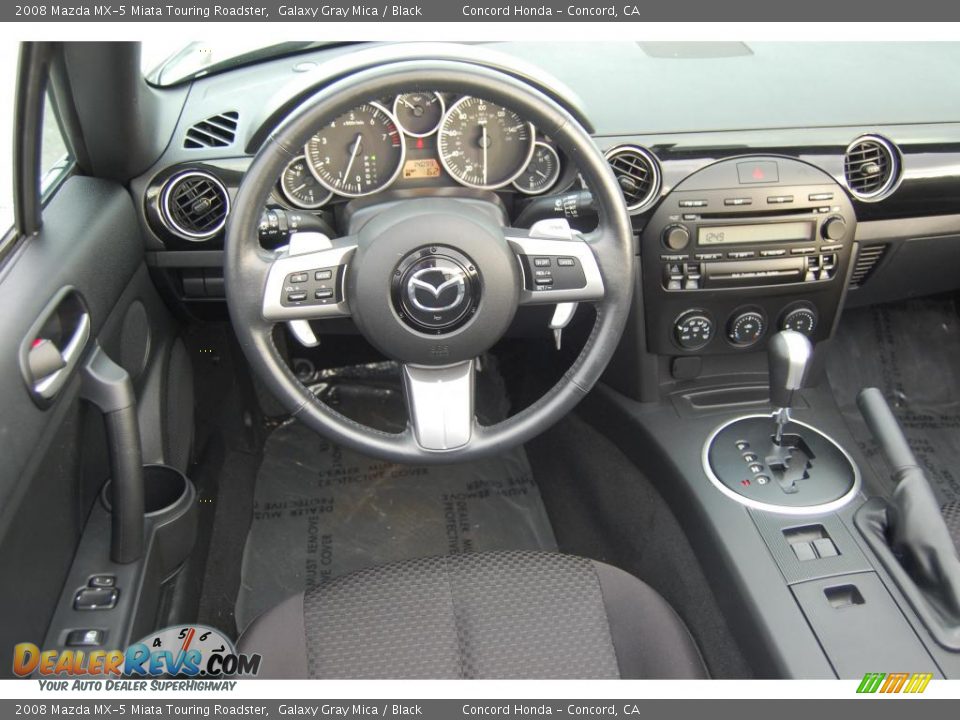 2008 Mazda MX-5 Miata Touring Roadster Galaxy Gray Mica / Black Photo #12