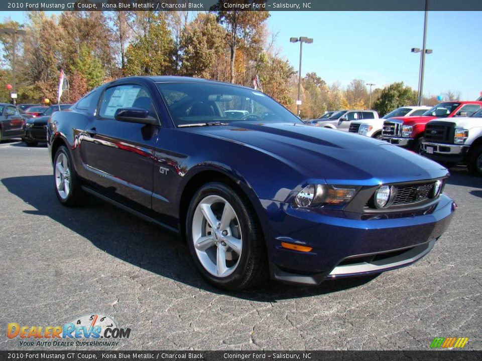 2010 Ford Mustang GT Coupe Kona Blue Metallic / Charcoal Black Photo #1